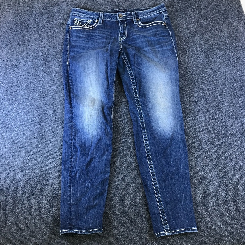 Vigoss Skinny Jeans Womens 35x30.5 Blue Denim Cotton Stretch‎ Heritage Fit